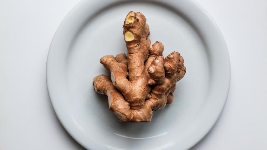 Gingembre frais et tranches de gingembre mariné