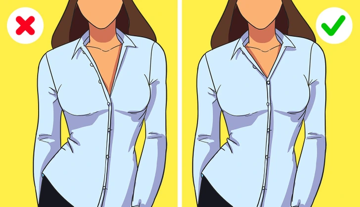 Chemise correctement boutonnée
