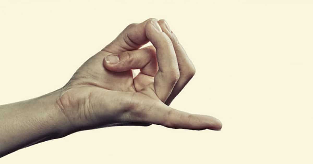 Illustration d'une main effectuant un mudra