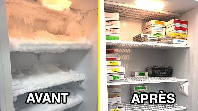 Congélateur avec couche de givre épaisse