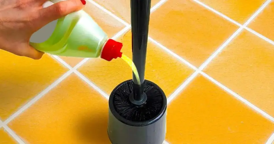 Brosse de toilettes nettoyée et parfumée