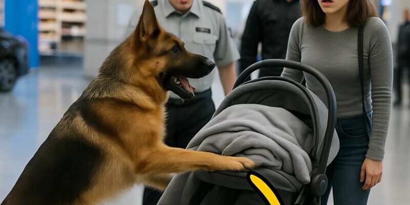 Berger allemand en alerte dans un aéroport